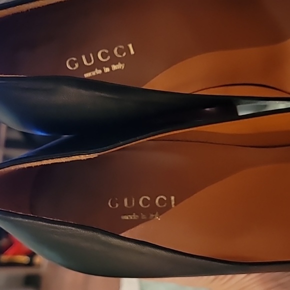 Gucci leather round toe heels 37 1/2 - Picture 3 of 10